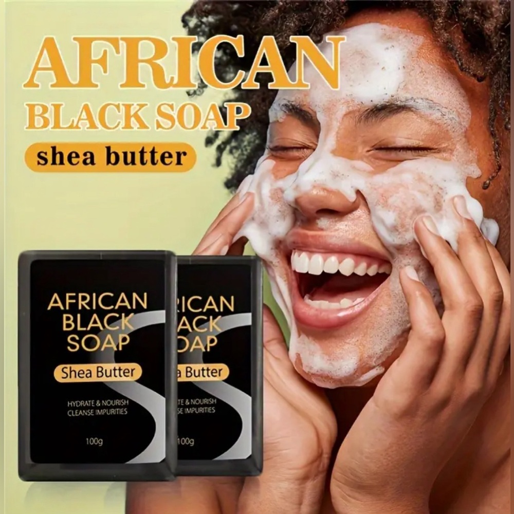 🩶 African Black Bar Soap with Shea Butter🩶